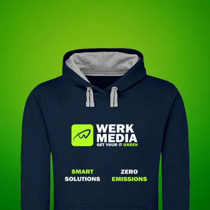 Werk Media Hoodie – Smart Solutions, Zero Emissions